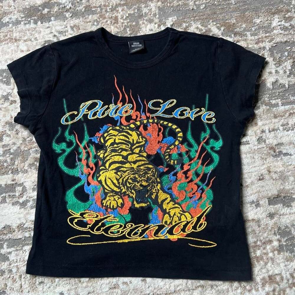 Urban Outfitters Pure Love Tiger Graphic Baby Tee